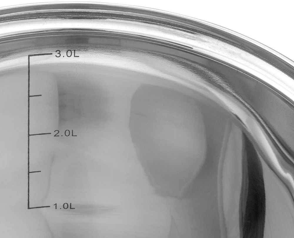 Emilio stainless steel casserole 18cm su dangčiu 3,3L