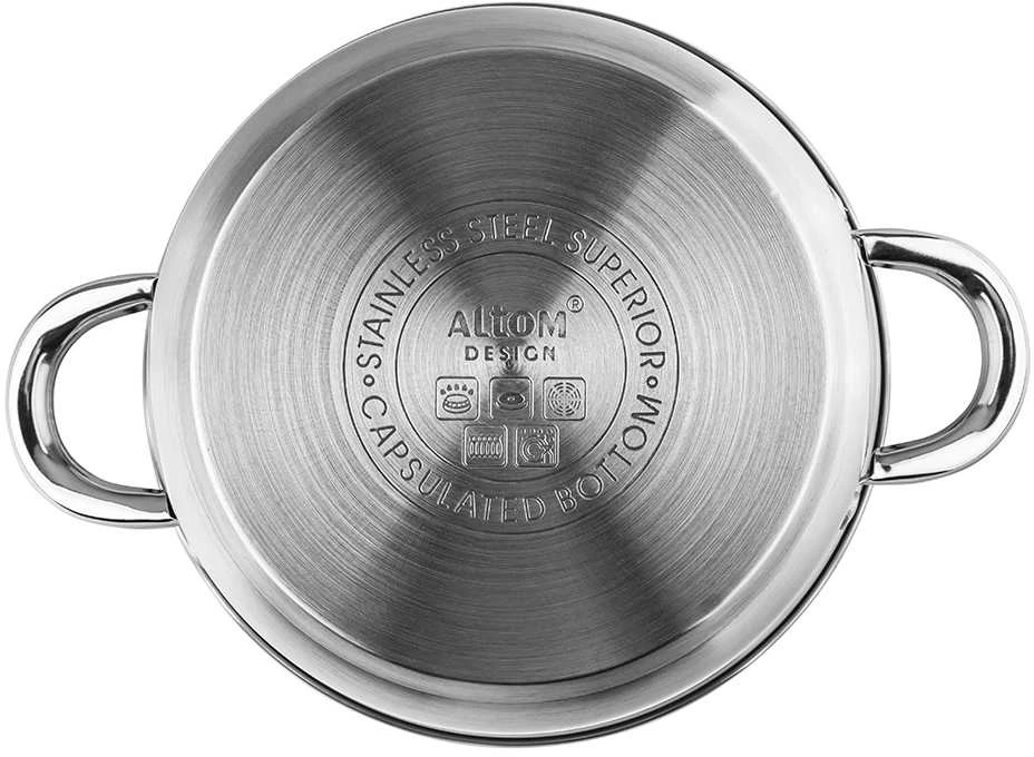 Fabio stainless steel casserole 18cm 2,6 L su dangčiu