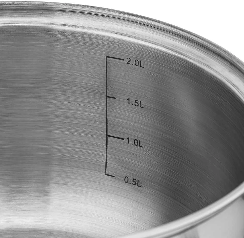 Fabio stainless steel casserole 18cm 2,6 L su dangčiu