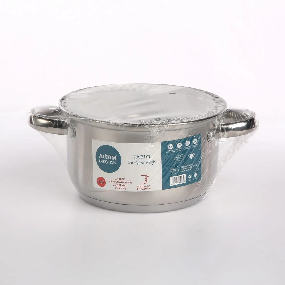 Altom Design Fabio stainless steel casserole 16cm 1,9 L su dangčiu