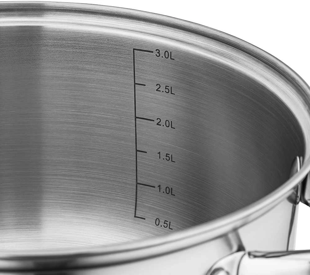 Fabio stainless steel casserole 20cm 3,6 L su dangčiu