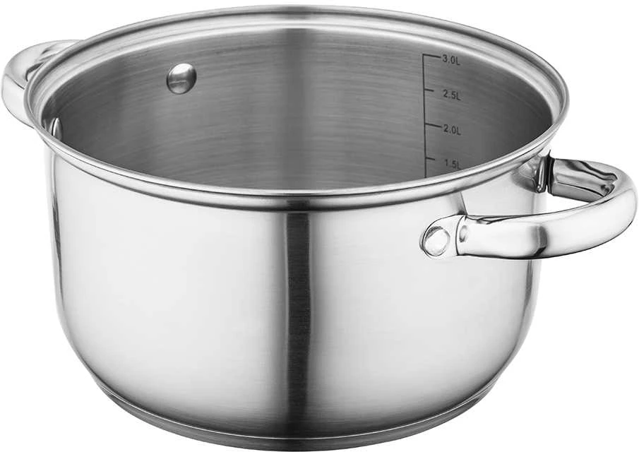 Fabio stainless steel casserole 20cm 3,6 L su dangčiu