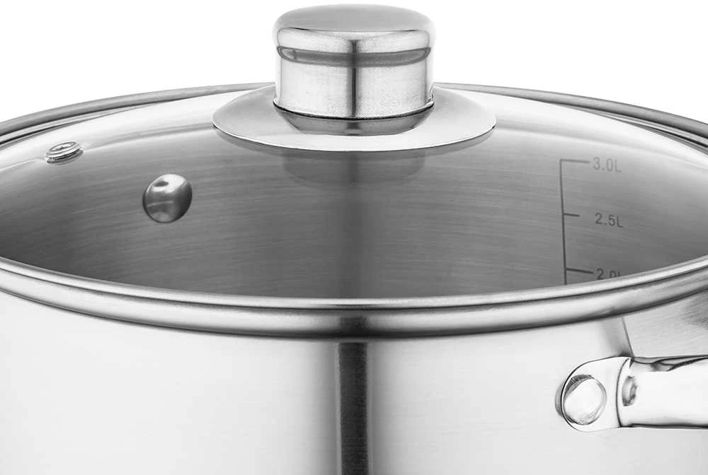 Fabio stainless steel casserole 20cm 3,6 L su dangčiu