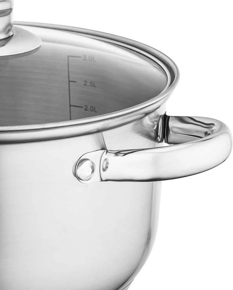 Fabio stainless steel casserole 20cm 3,6 L su dangčiu