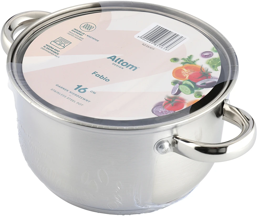 Altom Design Fabio stainless steel casserole 16cm 1,9 L su dangčiu