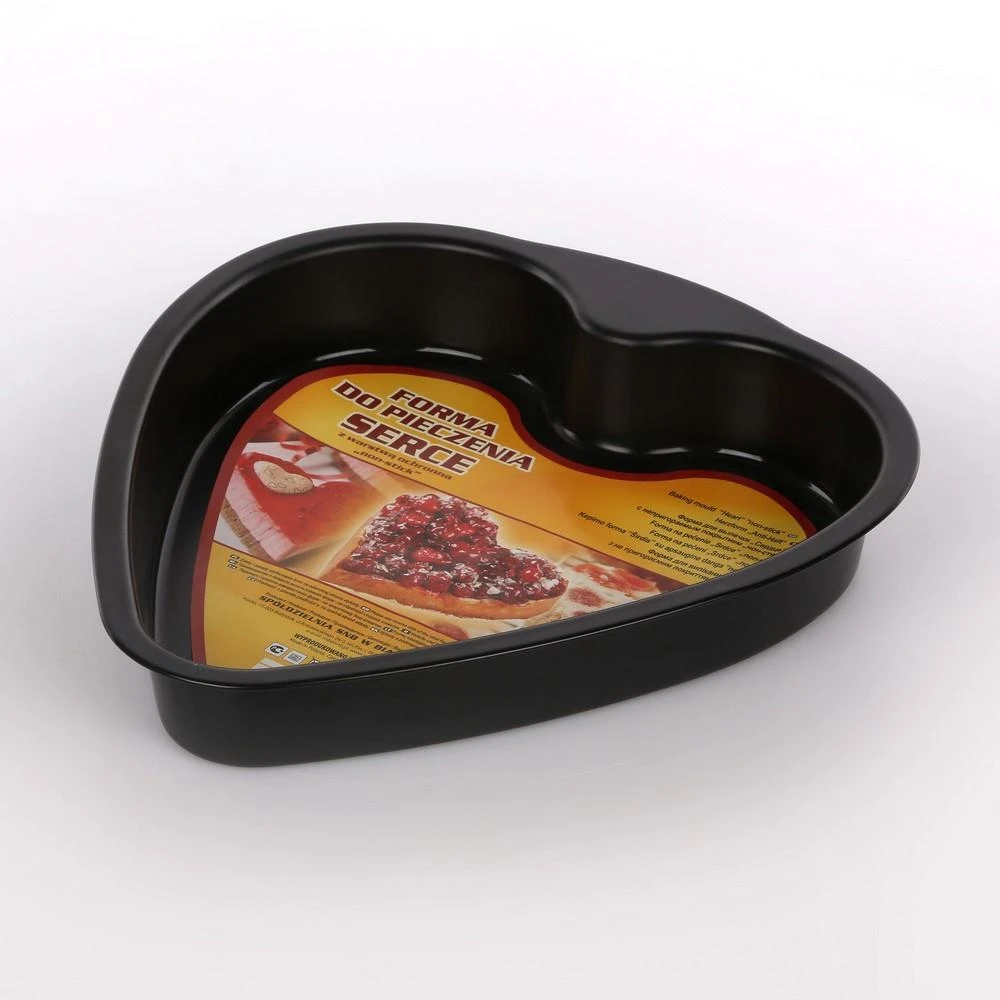 SNB Baking tin heart non-stick juodas