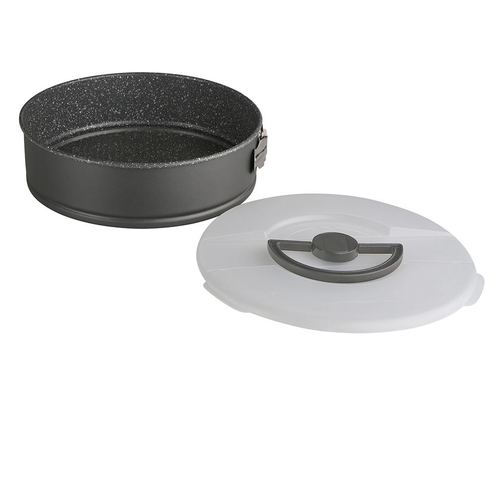 Lumarko torto forma, 26 cm, su plastikiniu dangteliu ir rankena