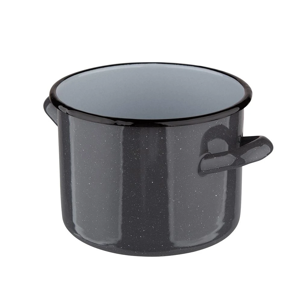 Altom Design VAZONAS 16 CM EMALIUOTAS PILKAS RAŠVĖTAS