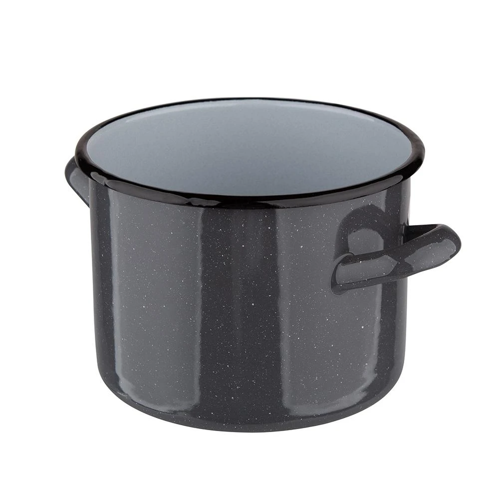 Altom Design POT 18 CM ENAMEL Pilkas SPECKLED
