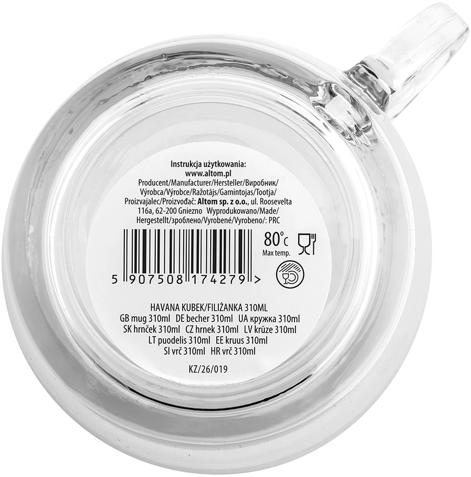 Havana glass mug 310ml