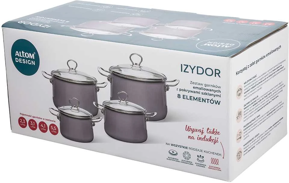 Izydor 8 dalių virtuvės reikmenų rinkinys, viržių spalvos