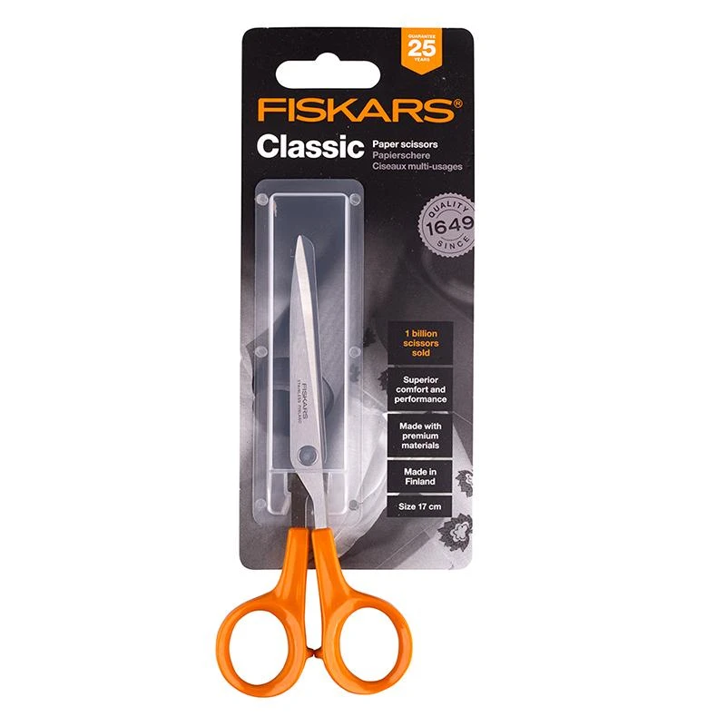 FISKARS Classic žirklės popieriui, 17 cm (1000816)