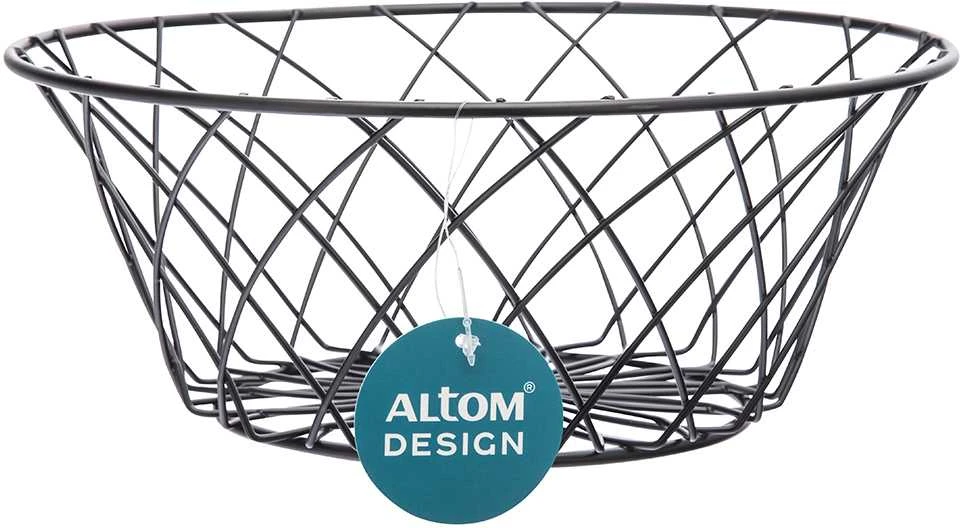 Juodas fruit basket 25x10 cm, flower design