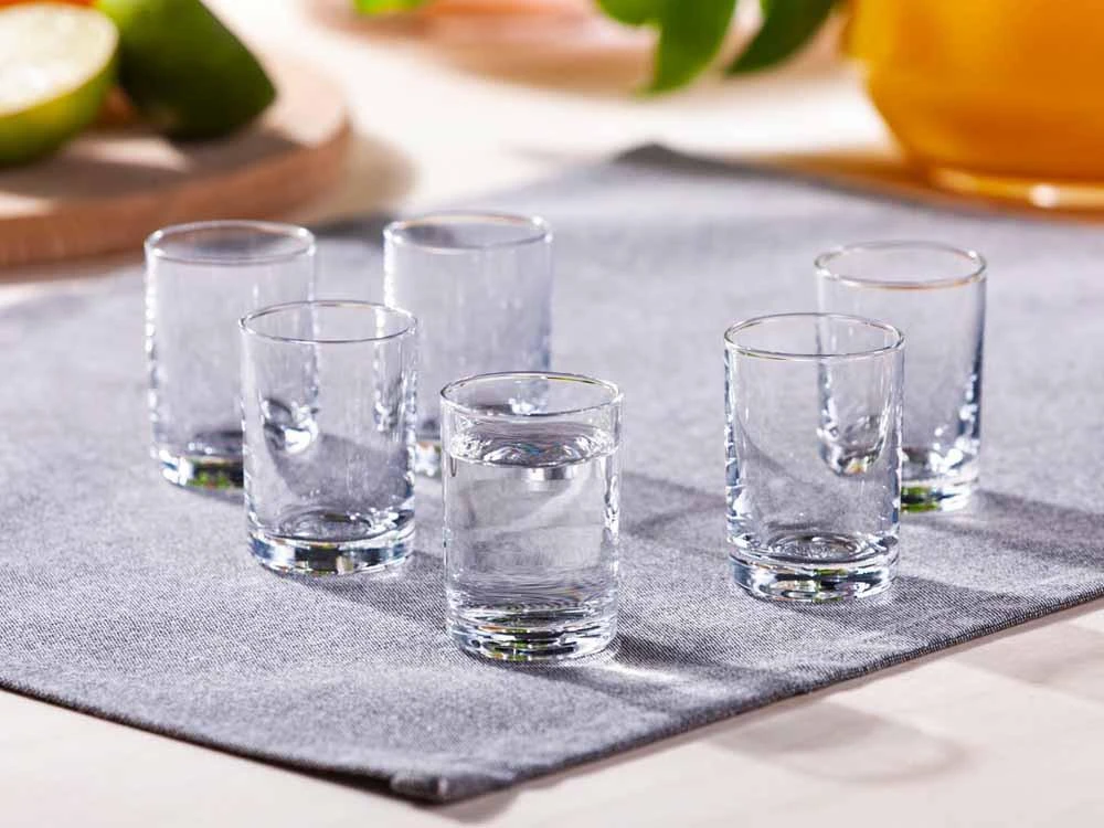 Stikliukų komplektas Krosno, stiklas, 0.03 l, 6 vnt.