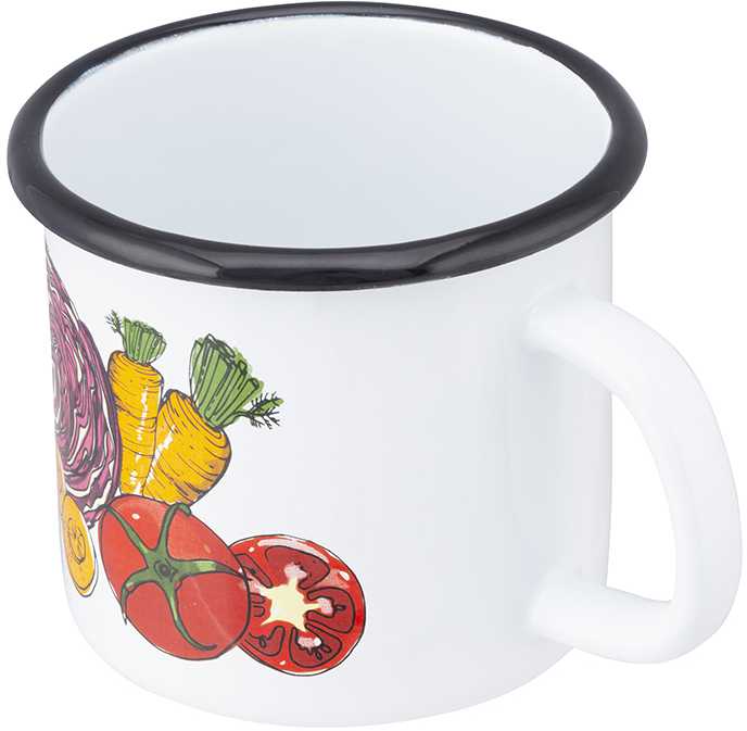 Mažas emaliuotas puodelis indukcinis dujinis indas Silesia 9 cm 0,45 l 3360