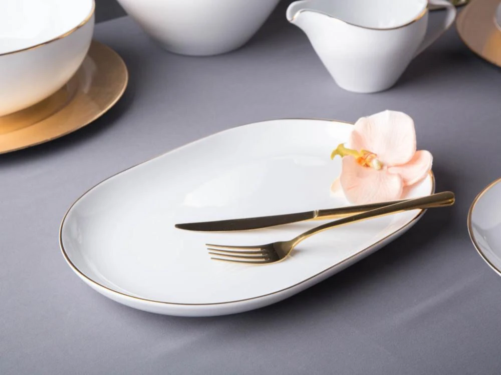 Lumarko MariaPaula Moderna Gold oval plate 28cm