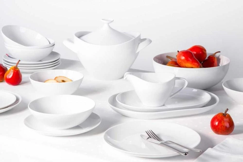 Lumarko MariaPaula Moderna Baltas dinner set 6/24