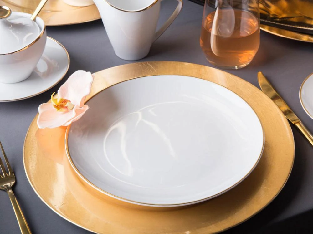 Porcelana Mariapaula MariaPaula Moderna Gold flat plate 24cm