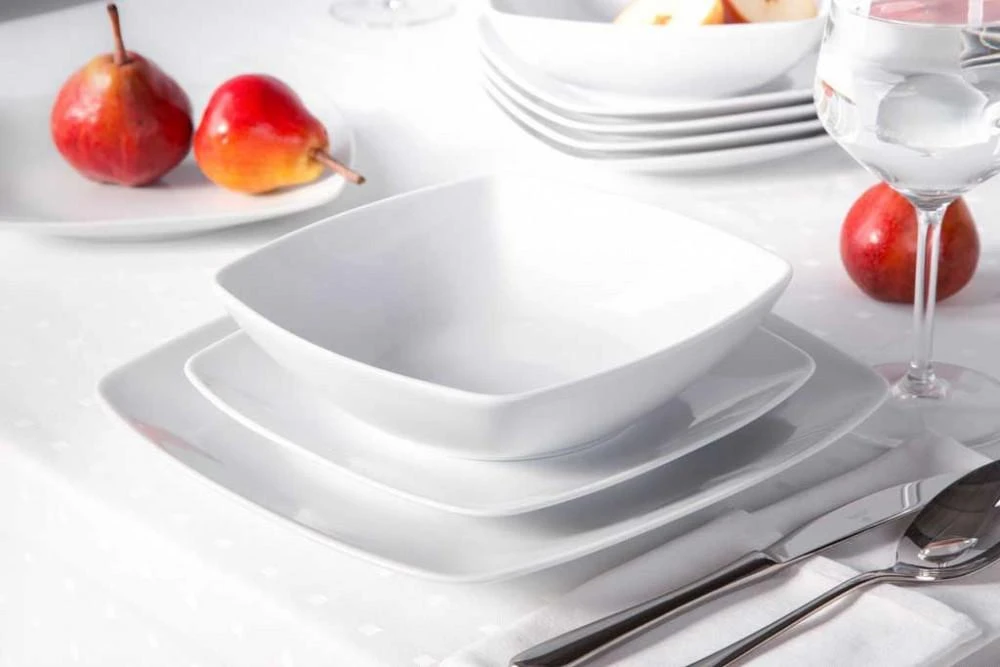 Lumarko MariaPaula Moderna Square Baltas dinner set 6/18