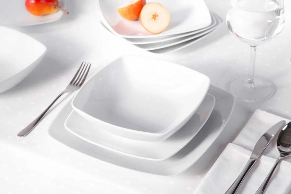 Lumarko MariaPaula Moderna Square Baltas dinner set 6/18