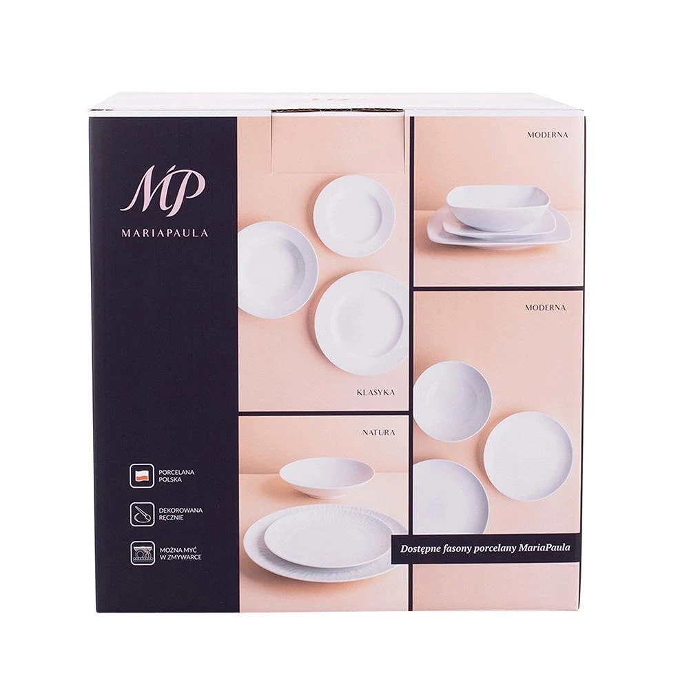 Lumarko MariaPaula Moderna Square Baltas dinner set 6/18
