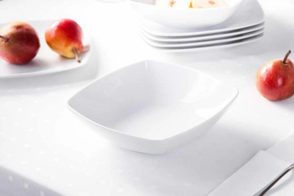 Porcelana Mariapaula MariaPaula Square Moderna Baltas deep plate 18,5cm