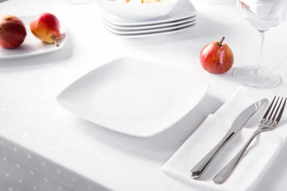 Porcelana Mariapaula Porcelianinė MariaPaula Porcelianinė desertinė lėkštė MariaPaula Moderna Balta 20,5 cm kvadratas