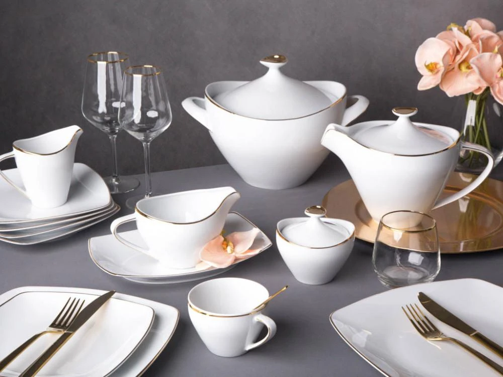 Porcelana MariaPaula MARIAPAULA MODERN SQUARE AUKSO VAKARIENIS RINKINYS 24.06