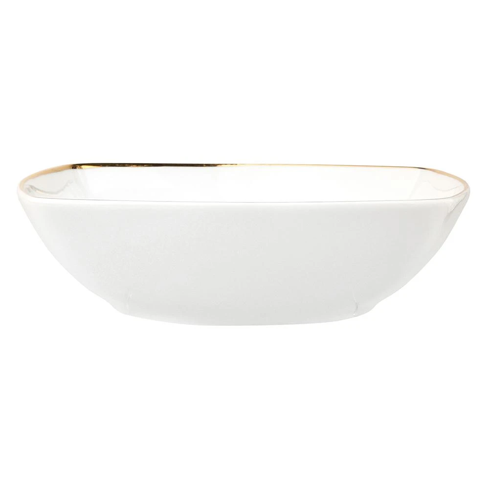 Lumarko Porcelianinis dubenėlis MariaPaula Square Moderna Gold, baltos sp., 20,5 x 20,5 cm, 350 ml