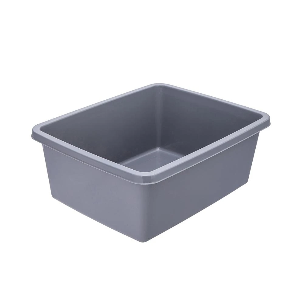 Rectangular bowl 33,7x26,8 cm 8 L pilka