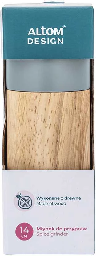 Altom Žalias wooden pepper mill 5x14 cm