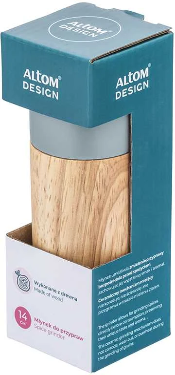 Altom Žalias wooden pepper mill 5x14 cm