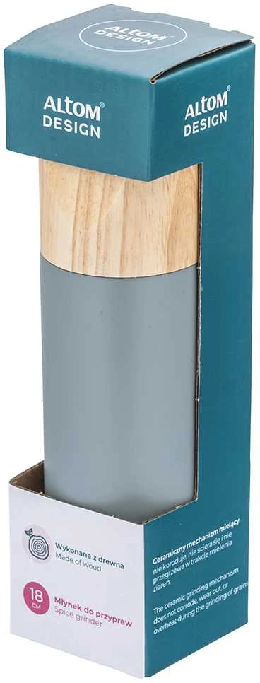 Altom Žalias wooden pepper mill 5x18 cm