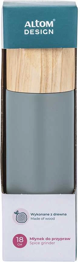 Altom Žalias wooden pepper mill 5x18 cm