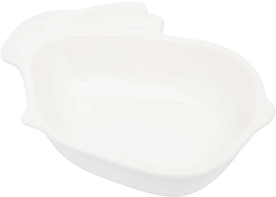CREAM Zuikio lėkštė 13,5x10,5x3,5 cm, kreminis porcelianas