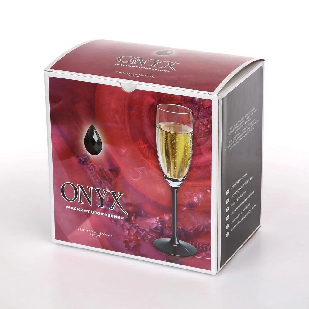 Onyx šampano taurių rinkinys, 6 vnt., 180 ml