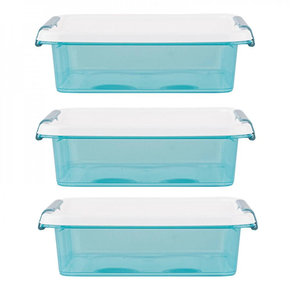 Orplast „Arcticline“ 3 kvadratinių maisto indelių rinkinys, 0,6 l, 15 x 15 x 4,5 cm