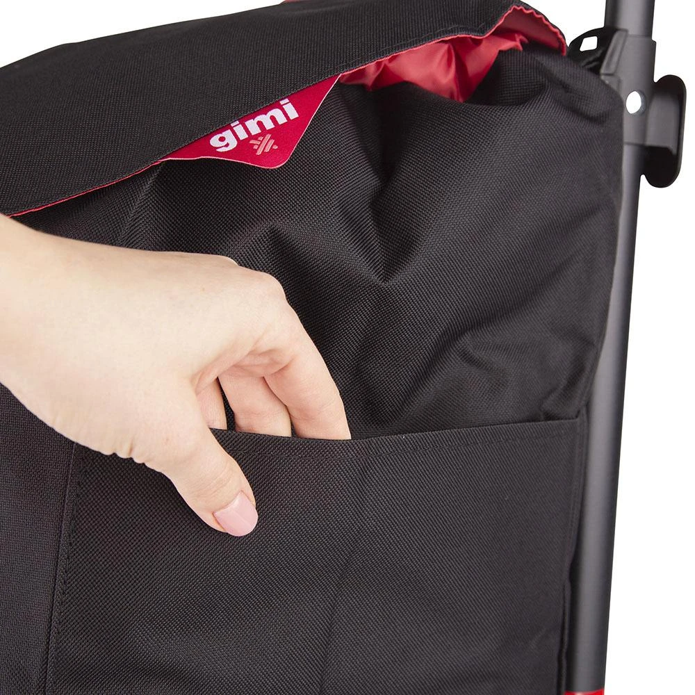 Gimi Pirkinių vežimėlis 30 kg/50 l. Dvigubas naujas juodas