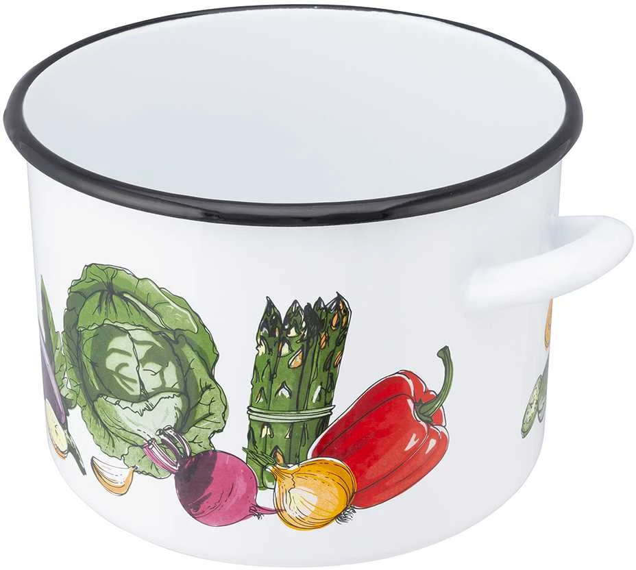 Straight puodas 7,5l dia.24cm h.17cm dec. vegetables