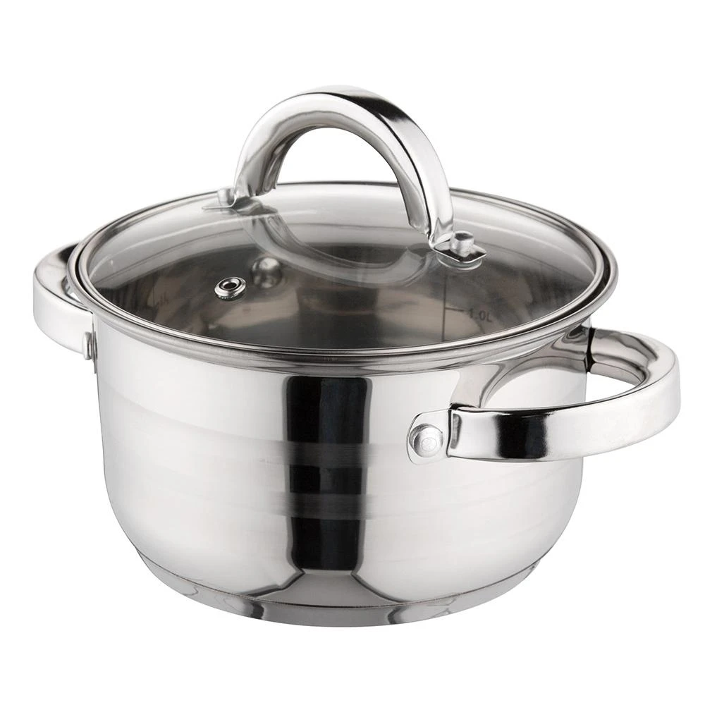 Altom Design Steel Remo 8 dalių nerūdijančio plieno virtuvės reikmenų rinkinys 14 cm, 16 cm, 18 cm, 22 cm