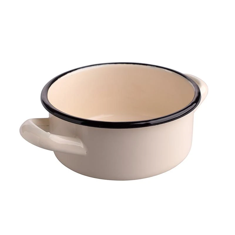 Altom Design Enamelled saucepan 0,8l dia.14cm h.6,4cm cream