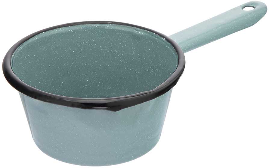 Emaliuotas kūginis puodas 0,45 l, skersmuo 12 cm Altom Design Sage margas