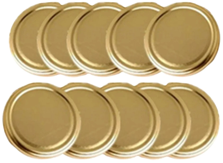 Set of 10 caps auksinis fi 82 4z