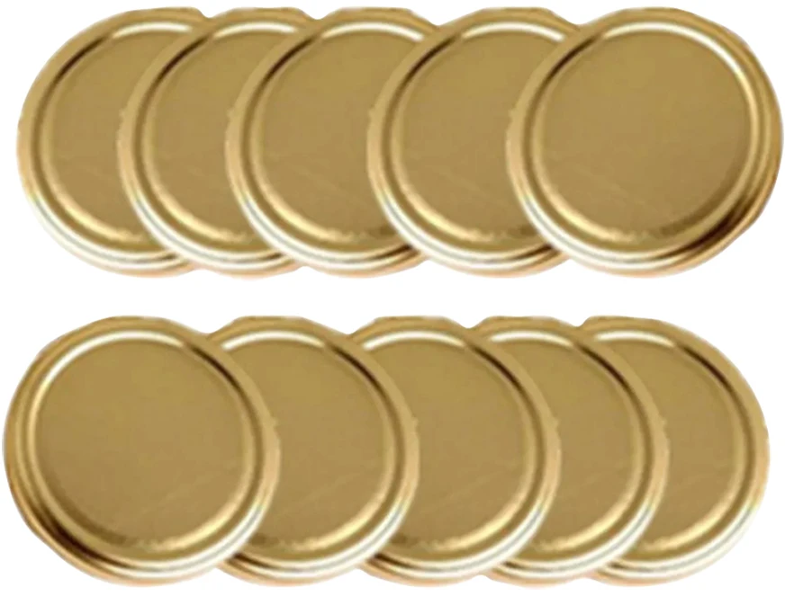 Set of 10 caps auksinis fi 82 6z