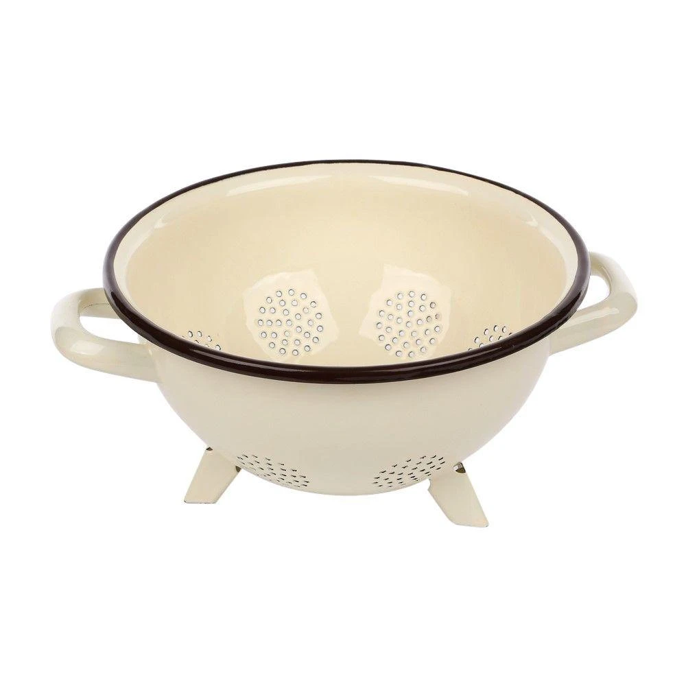 CREAM Emaliuotas kiaurasamtis 22,5 cm kreminės spalvos