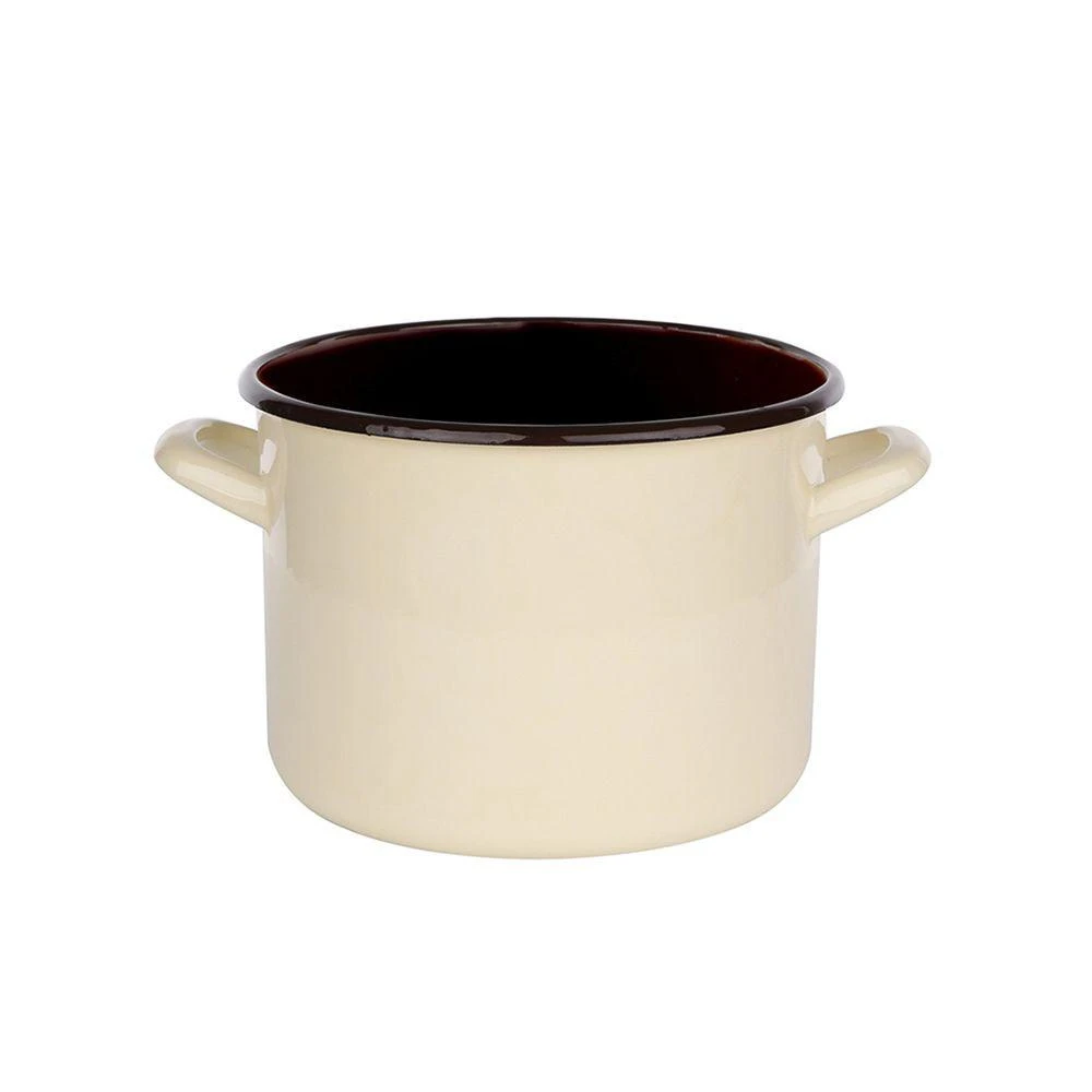 Emalia Silesia Rybnik Straight puodas 4,4l dia.20cm h.15cm cream/inside dark