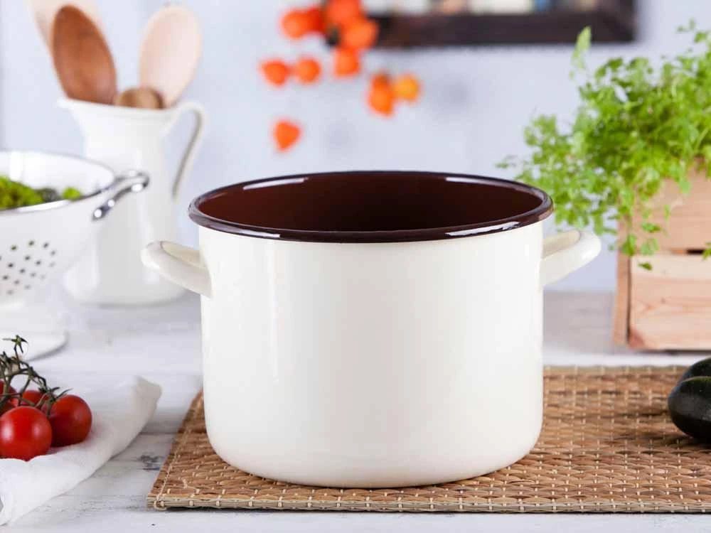 Altom Design Tiesus puodas 5,8l, skersmuo 22cm, aukštis 16cm, kreminė/vidus tamsus