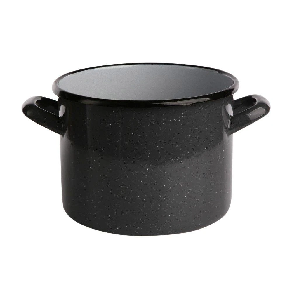 Altom Design POT 18 CM ENAMEL Pilkas SPECKLED