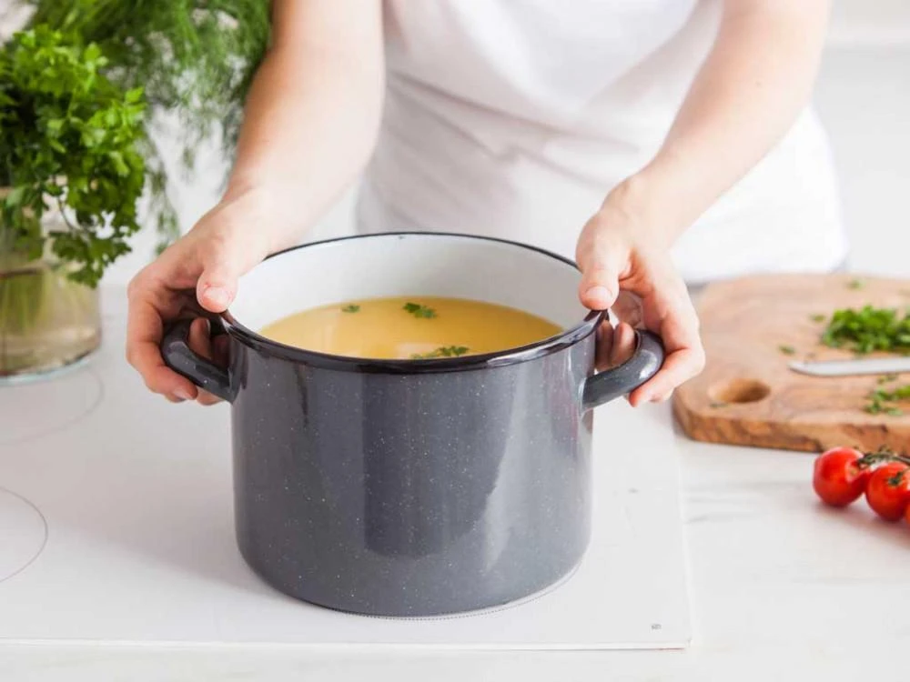 Altom Design POT 20 CM ENAMEL Pilkas SPECKLED