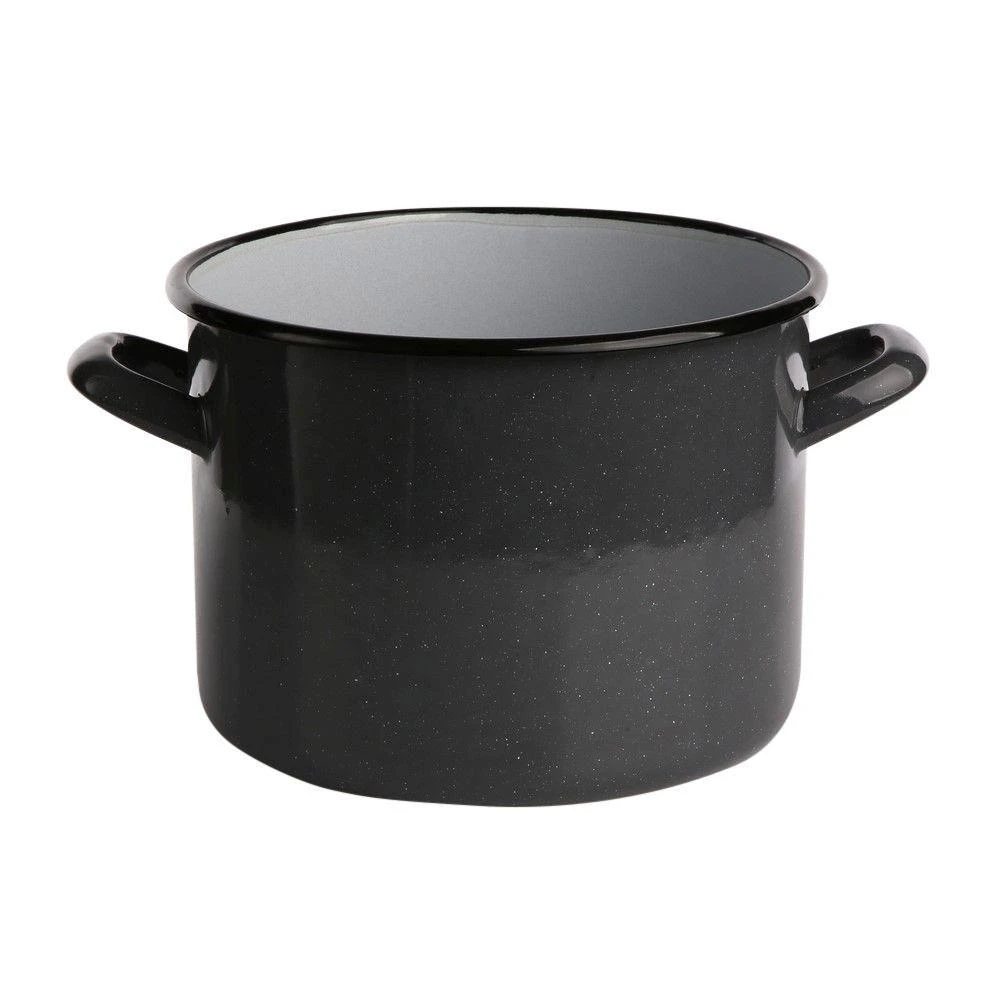 Altom Design POT 20 CM ENAMEL Pilkas SPECKLED